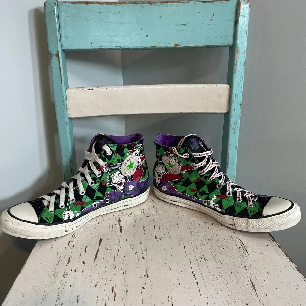 Converse Chuck Taylor DC Comics Joker Harley Quinn High Top Mens 11 Sneakers
